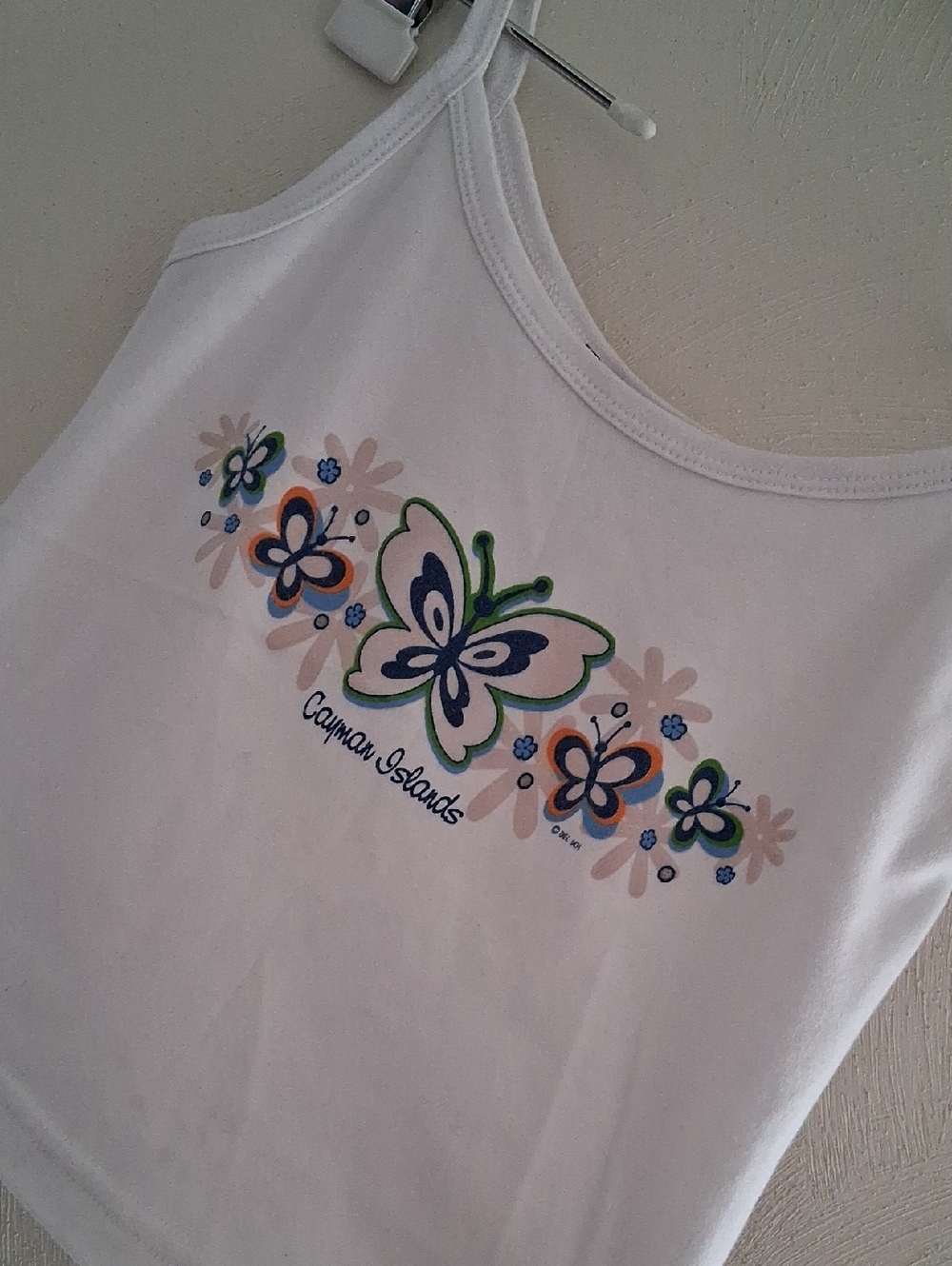 White Girls' Butterfly Tank Top
